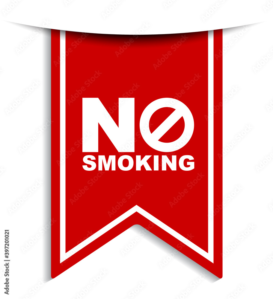red vector illustration banner no smoking red vector illustration banner no smoking