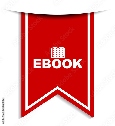 red vector illustration banner ebook
