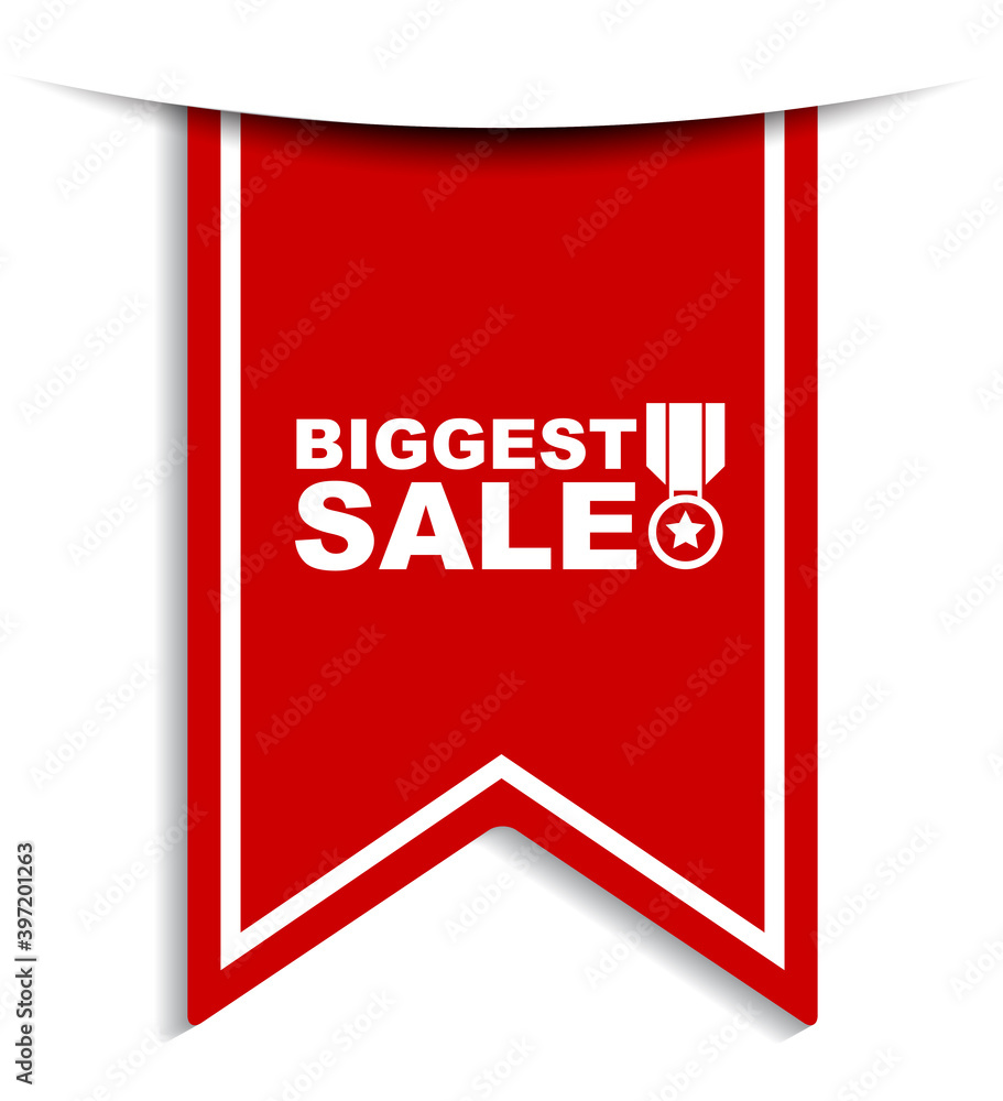 red vector illustration banner biggest sale red vector illustration banner biggest sale
