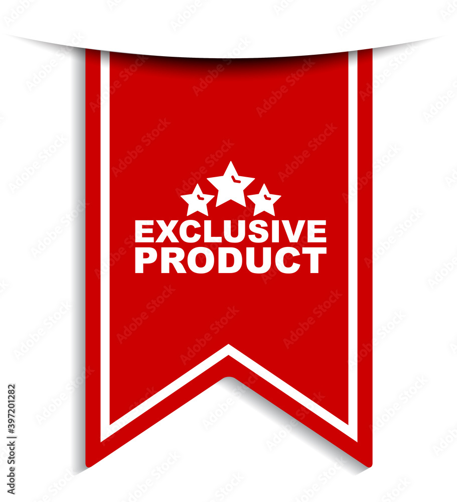 red vector illustration banner exclusive product red vector illustration banner exclusive product
