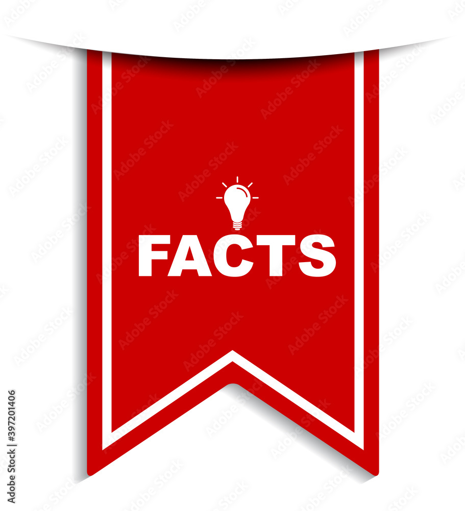 red vector illustration banner facts red vector illustration banner facts