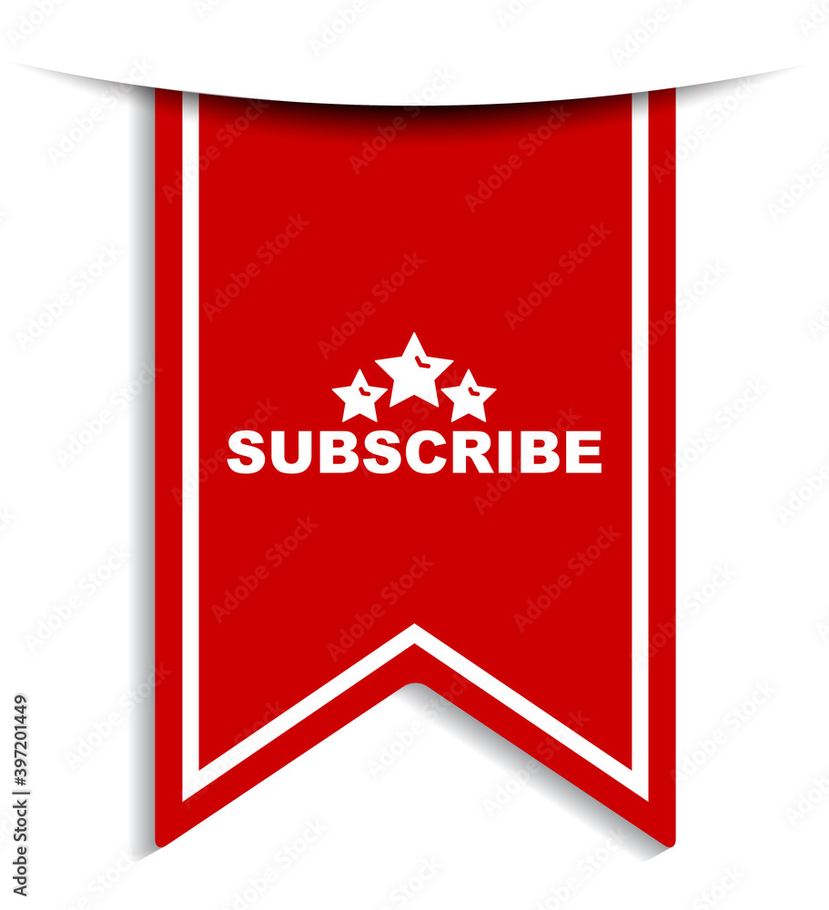 red vector illustration banner subscribe red vector illustration banner subscribe