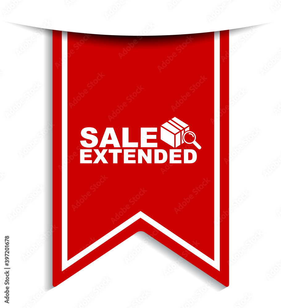 red vector illustration banner sale extended red vector illustration banner sale extended