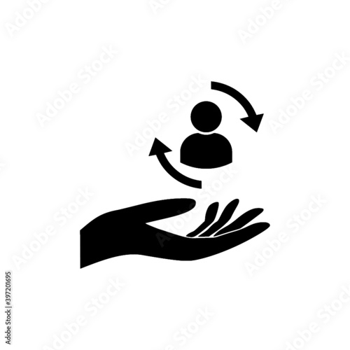 Care customer icon isolated on white background