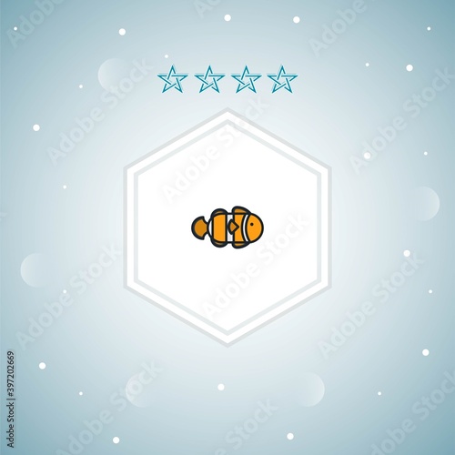 clown fish vector icons