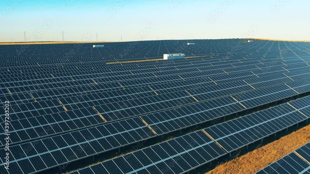 Top view of a massive solar power facility Top view of a massive solar power facility