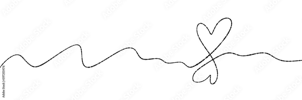 Heart. Abstract love symbol. Continuous line art drawing illustration. Valentines day background banner Heart. Abstract love symbol. Continuous line art drawing illustration. Valentines day background banner