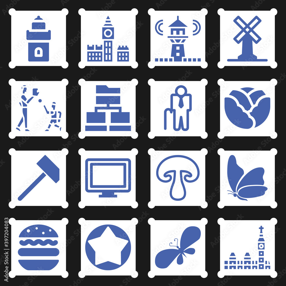 16 pack of brother filled web icons set 16 pack of brother filled web icons set