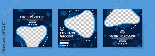 Collection of covid-19 vaccine social media posts. vaccine for covid-19. for the socialization of the covid-19 virus vaccination.