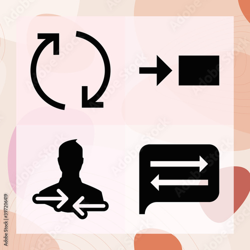 Simple set of substitution related filled icons