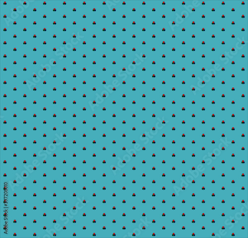 Three circles of RGB colors together in one circle on a blue background. Main colors: red, green, blue. The size of the common circle is 20 mm. The arrangement of the pieces in a checkerboard pattern.