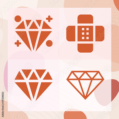 Simple set of tract related filled icons