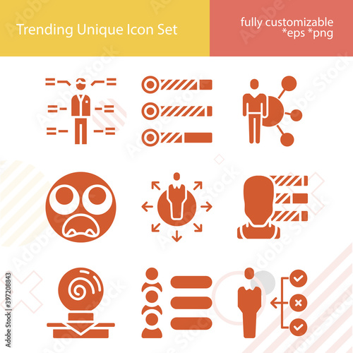 Simple set of abilities related filled icons.