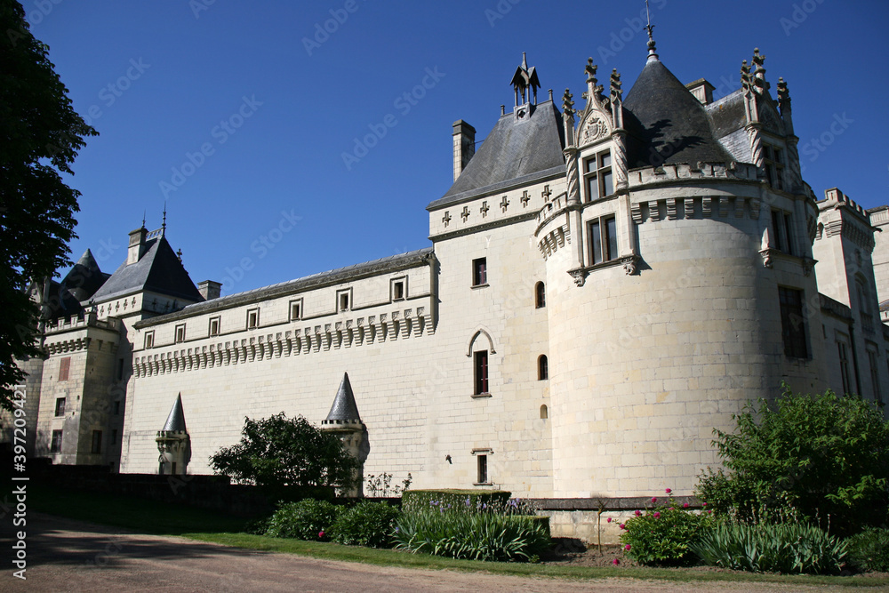 medieval and renaissance castle (brezé) in france