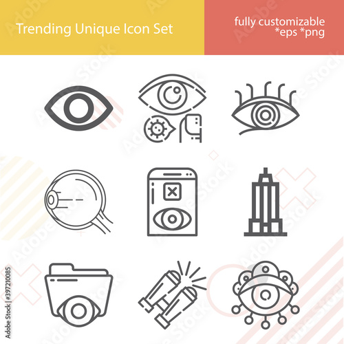 Simple set of medical center related lineal icons.