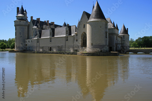 medieval castle (plessis-bourré) in écuillé in france photo