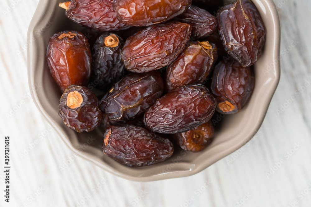 Dried dates fruits in studio Dried dates fruits in studio