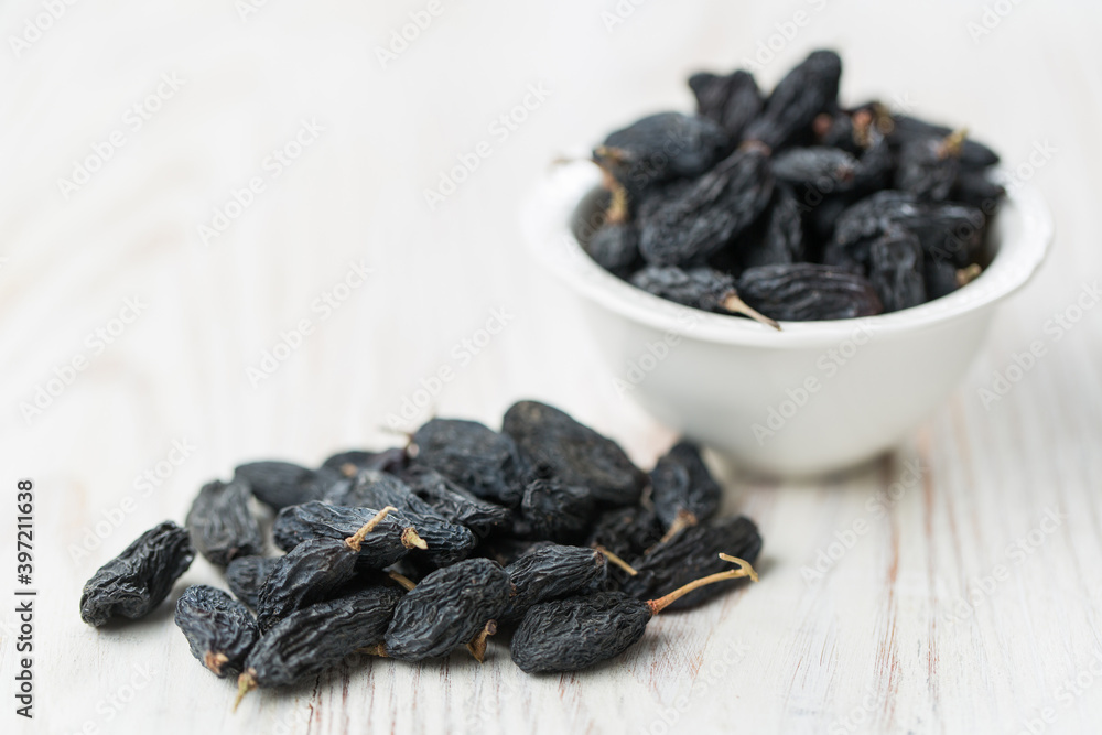 Dried fruits, raisins on white background Dried fruits, raisins on white background