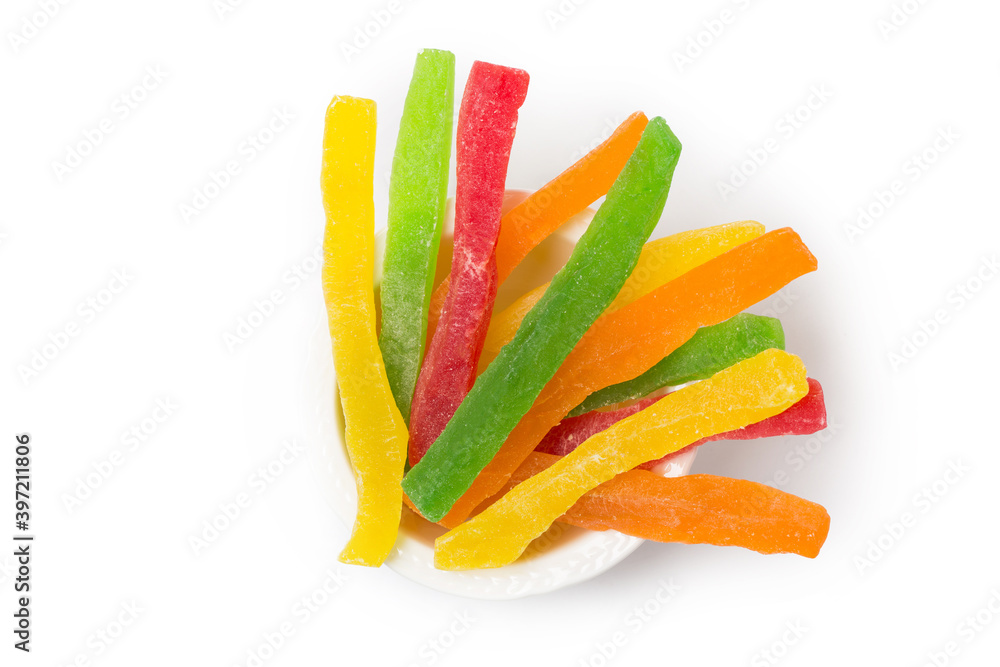 Dried papaya isolated on white Dried papaya isolated on white