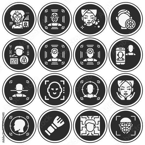 16 pack of deformity  filled web icons set