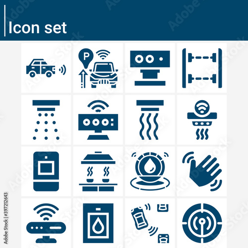 Simple set of detectors related filled icons.