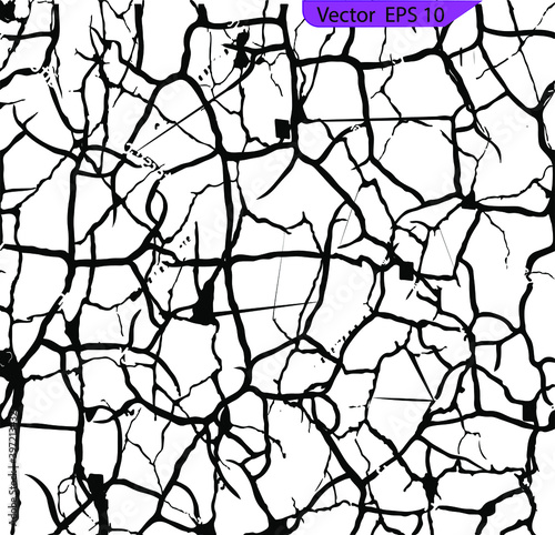 Vector texture with many cracks and scratches. Crackle. Grunge texture abstract background. The cracks texture. Grunge textures set. Distressed Effect. Grunge Background. 