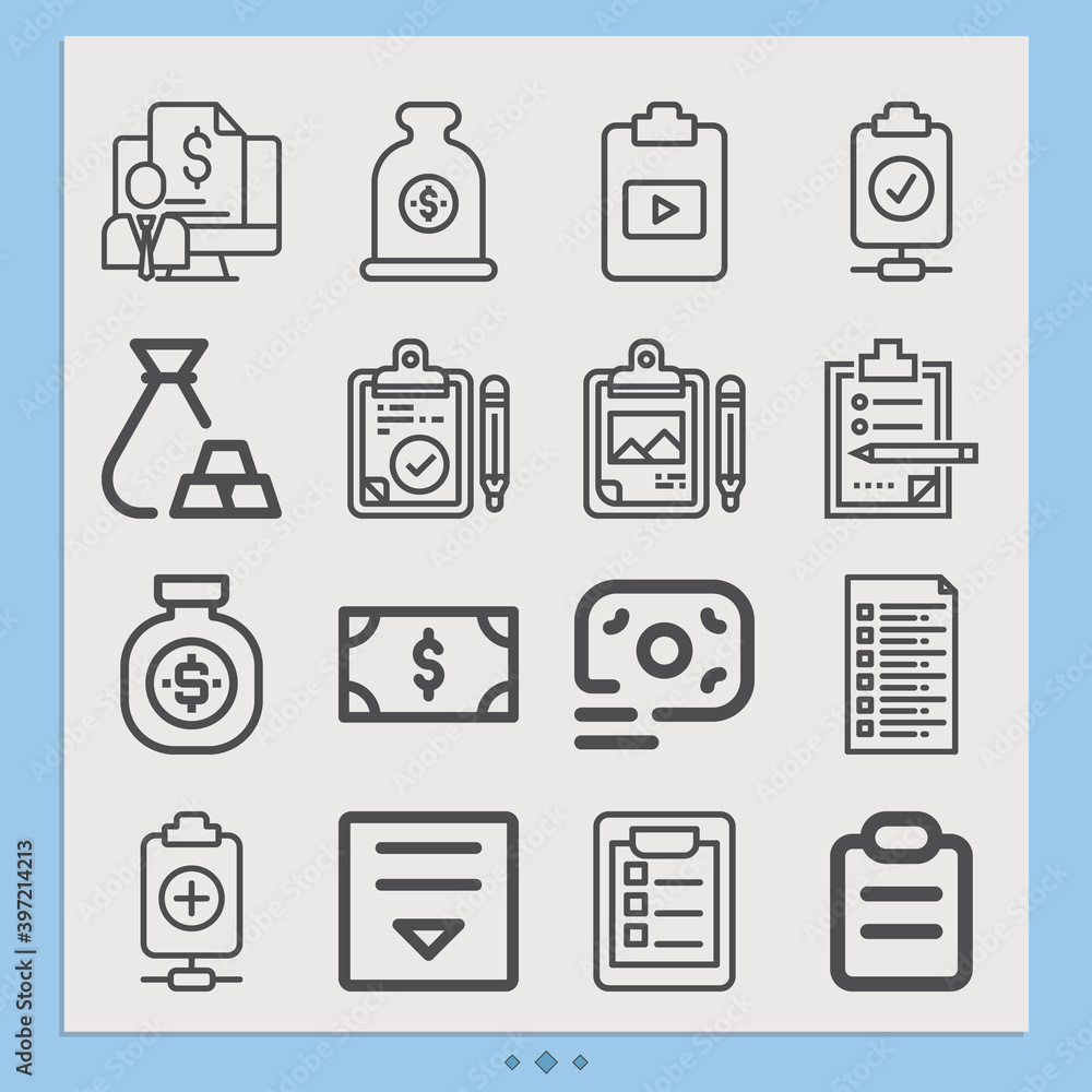 Simple set of tax related lineal icons. Simple set of tax related lineal icons.