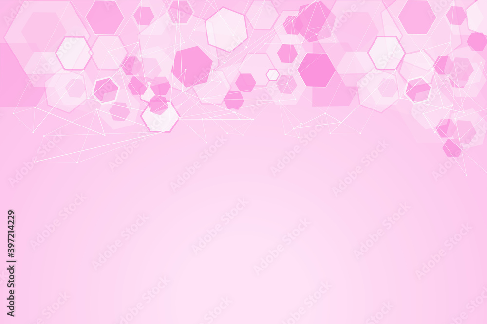 Abstract hexagon and technology background. Abstract background for technology wallpaper and banner. Useful for brochure, layout and technology backdrop. Abstract background vector