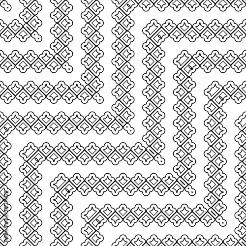 Design seamless monochrome grating zigzag pattern