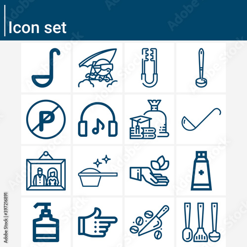 Simple set of attend related lineal icons.