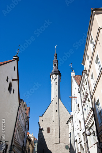 Buildings in the Old Town in Tallinn, Estonia photo