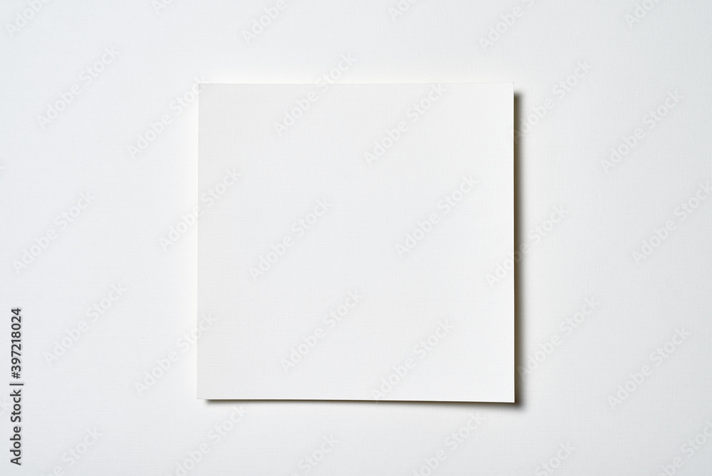 White paper background, copy space. Top view, flat lay, above White paper background, copy space. Top view, flat lay, above