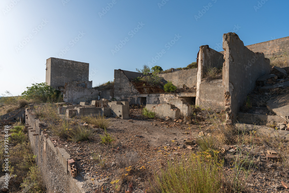 Construction in an abandoned mining complex in southern Spain Construction in an abandoned mining complex in southern Spain