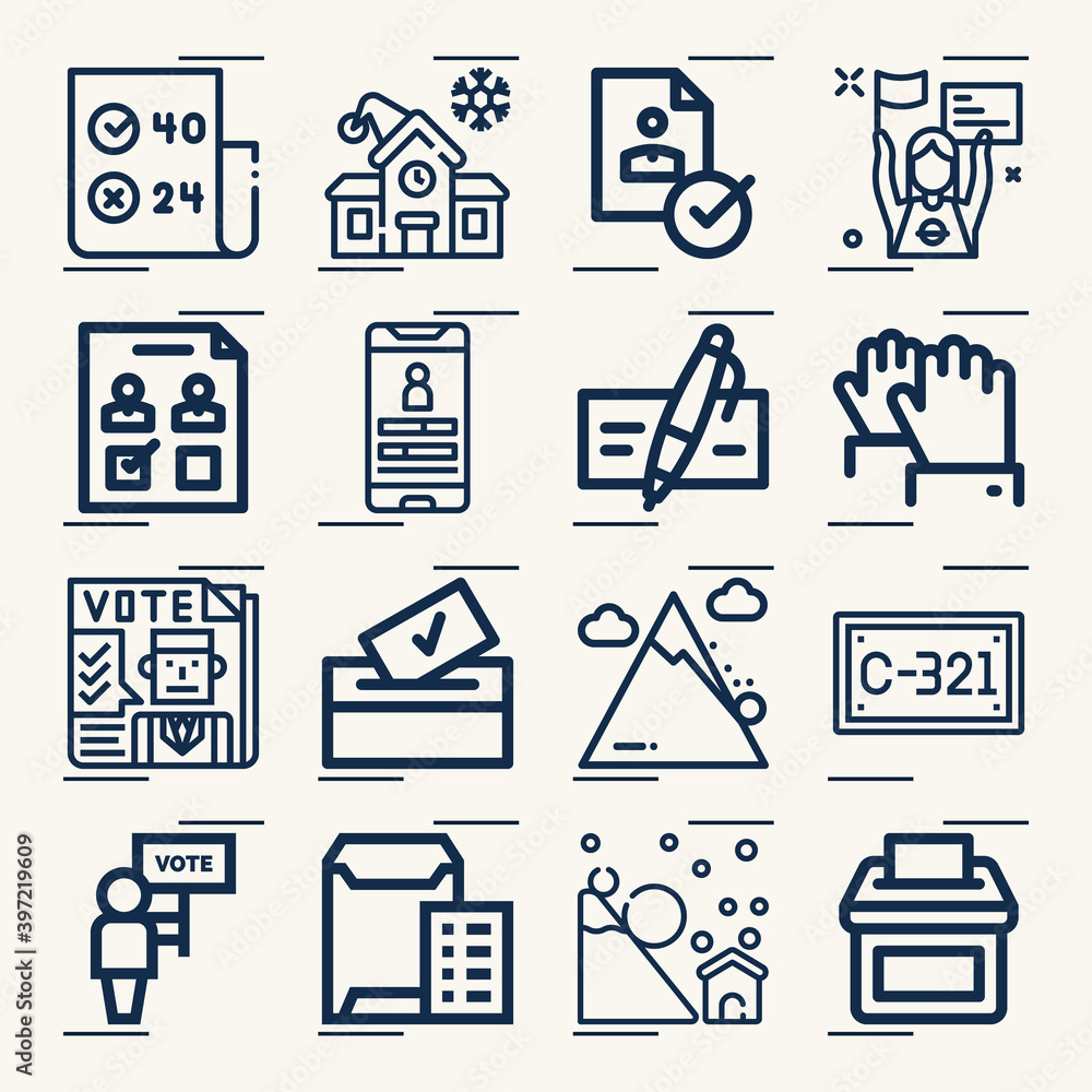 Simple set of franchise related lineal icons. Stock Vector | Adobe Stock