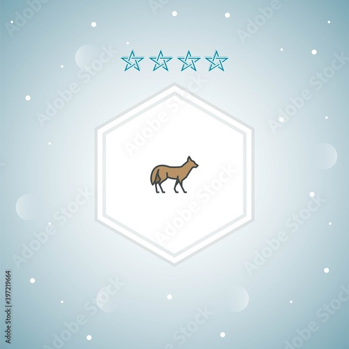 coyote vector icons modern