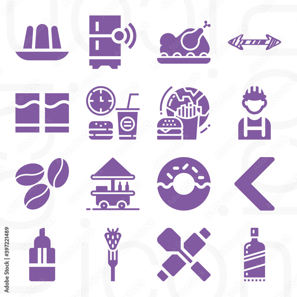 16 pack of supplies filled web icons set 16 pack of supplies filled web icons set
