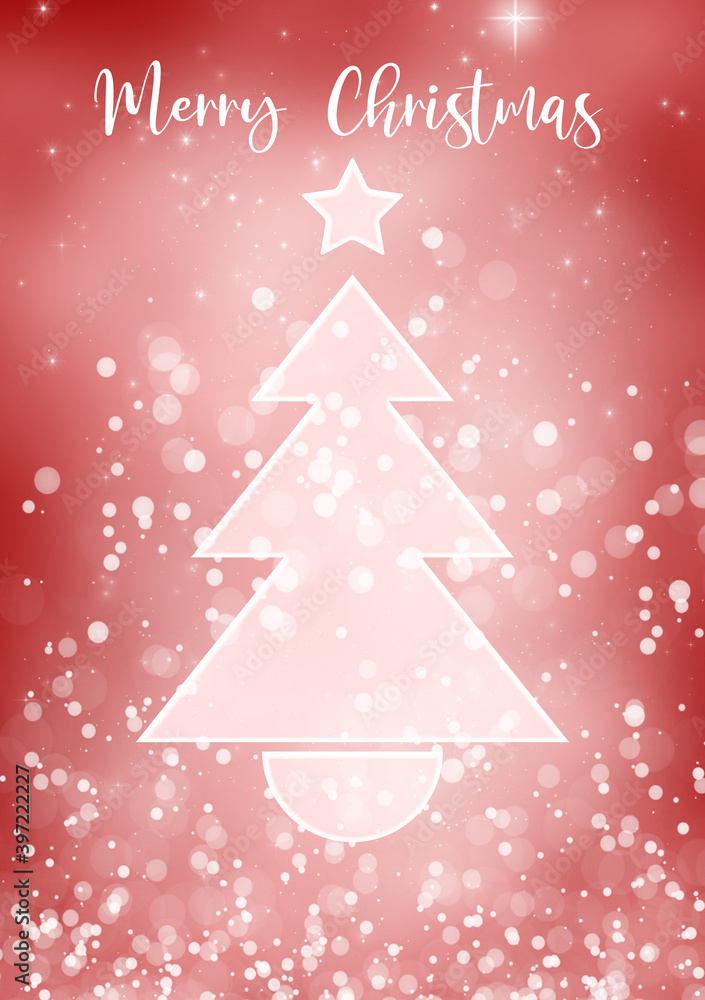 White Christmas Tree Card (21 x 14,8 cm)
