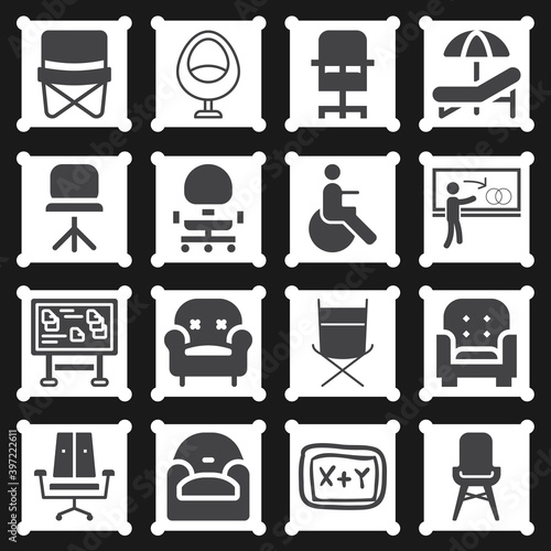 16 pack of trustee  filled web icons set