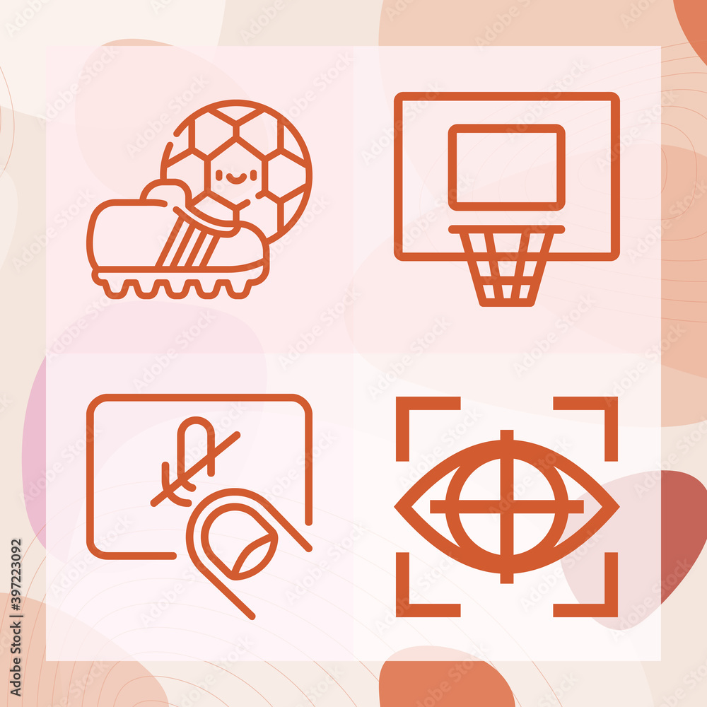 Simple set of arena related lineal icons Simple set of arena related lineal icons