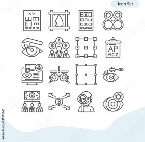 Simple set of modesty related lineal icons.