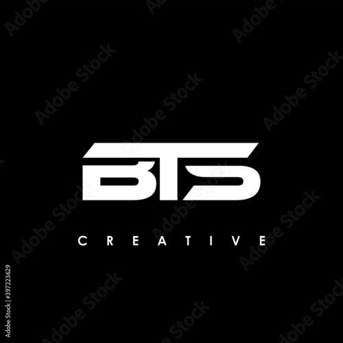 BTS Letter Initial Logo Design Template Vector Illustration 