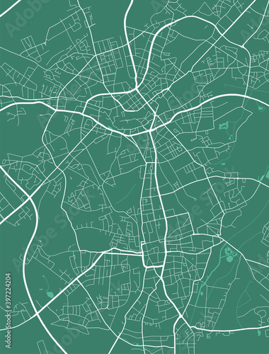 Vector map of Monchengladbach, Germany, State of Germany. Street map art poster illustration. photo