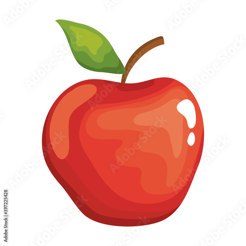 Apple fruit design of healthy organic food theme Vector illustration