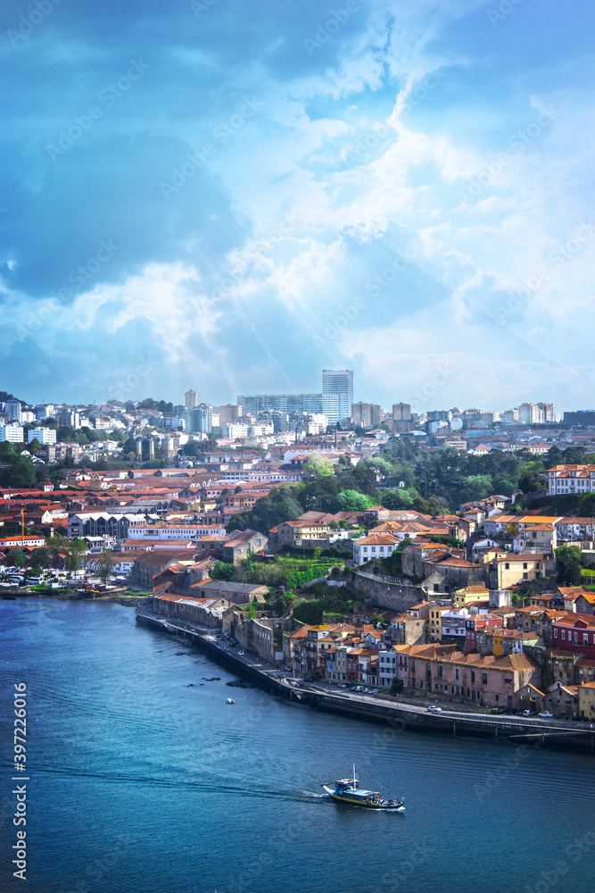 Old buildings and classical architecture, old city and panorama of Porto, Portugal, Europe