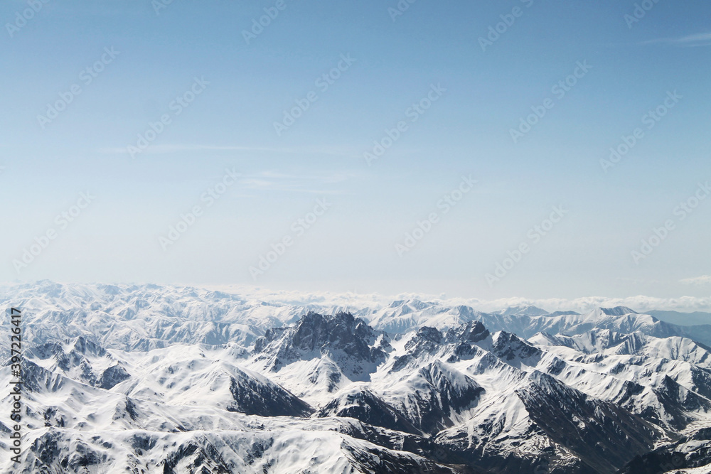 View from the top of Kazbegi