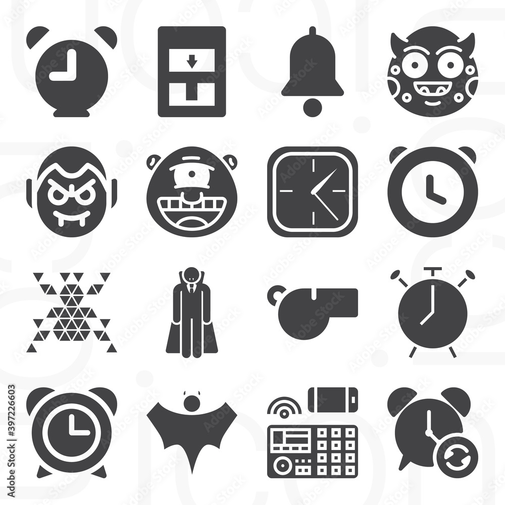 16 pack of fear filled web icons set 16 pack of fear filled web icons set