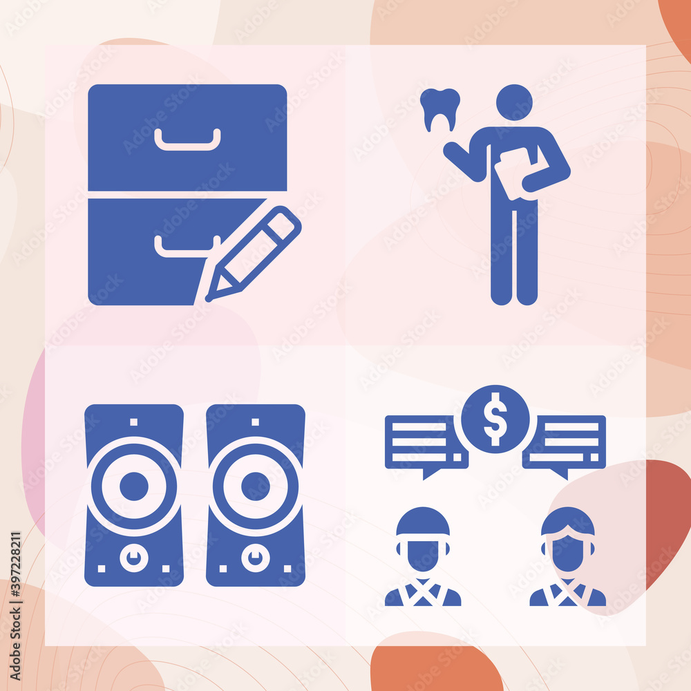 Simple set of university related filled icons Simple set of university related filled icons