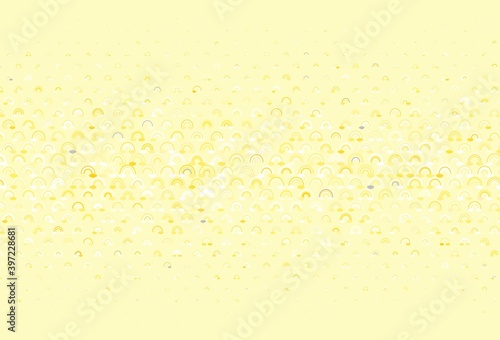 Light Yellow vector template with rainbow signs.