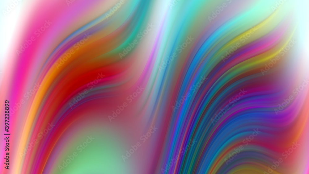 Red pink blue fluid abstract colorful background with lines
