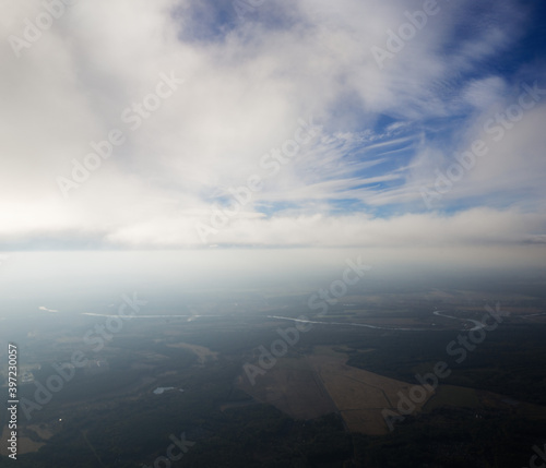 bird's eye view of white clouds and blue sky
